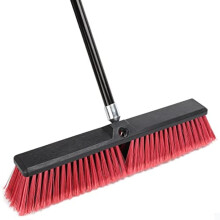 Garden Broom Outdoor Heavy Duty,163cmTelescopic Long Handle with 18" Stiff Bristles Concrete Brooms Floor Brush for Sweeping Driveway Yard Tile Garden
