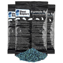 Pest Expert Rat Killer Poison 1.5kg - Formula 'B+' Advanced (15 x 100g) - Fast Acting Maximum Super Strength Single Feed Brodifacoum