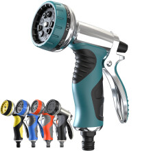Hose Pipe Spray Gun, Garden Hose Nozzles & Spray Guns, 9 Adjustable Patterns Hose Gun, Heavy Duty Metal High Pressure Hose Nozzle/Water Spray Gun