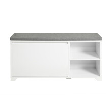 SoBuy Shoe Bench Flip-Drawer 90x24cm White