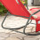 SoBuy Sedia a Dondolo da Giardino con Tasca, Rosso 10