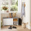 SoBuy Shoe Bench Flip-Drawer 90x24cm White 13