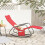 SoBuy Sedia a Dondolo da Giardino con Tasca, Rosso 13