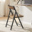 SoBuy Bar Chair Foldable 80cm Black 2