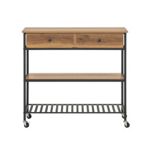 SoBuy Küchenwagen Schubladen Schwarz 100x93x45cm