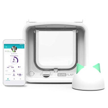 Sure Petcare SureFlap Microchip Cat Flap Connect with Sure Petcare Hub, DualScan Technology, RFID Collar Tags and Microchip Compatible, Mobile App