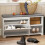 SoBuy Shoe Bench Flip-Drawer 90x24cm White 15