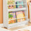 SoBuy Kids Bookcase 3-Shelf White 58x81cm 10