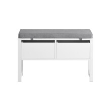 SoBuy πάγκος εισόδου FSR88-W λευκό με 2 συρτάρια L72xP30xH46cm