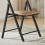 SoBuy Bar Chair Foldable 80cm Black 9
