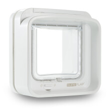 SureFlap Sure Petcare DualScan Microchip Cat Flap, RFID Collar Tags and Microchip Compatible, One-Button Control, Install in Doors, Windows and Walls,