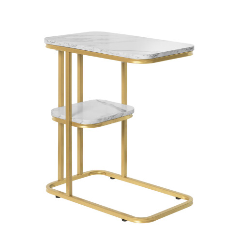 SoBuy Τραπέζι Καφέ Μαρμάρινο Vintage 50x30x58 εκ.
