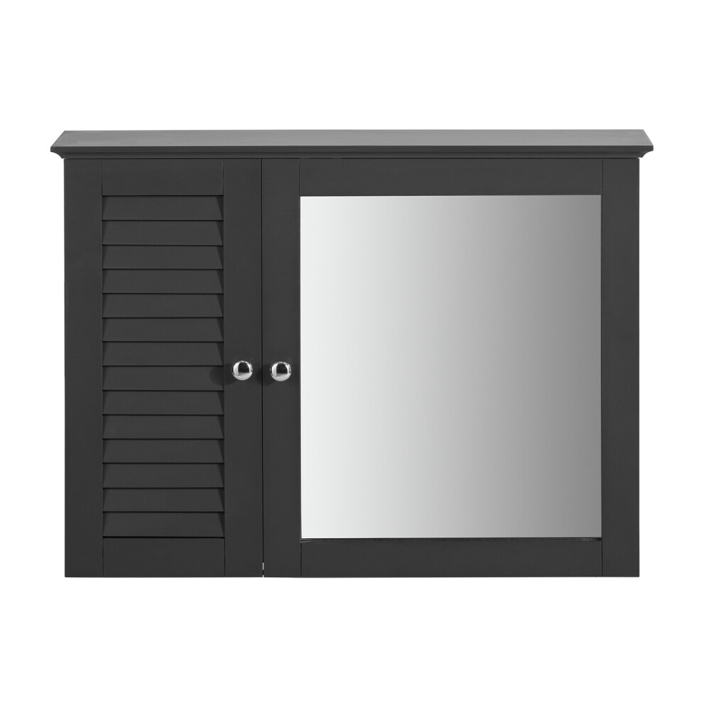 SoBuy Mirror Cabinet Wall Mounted Grey 65x49cm