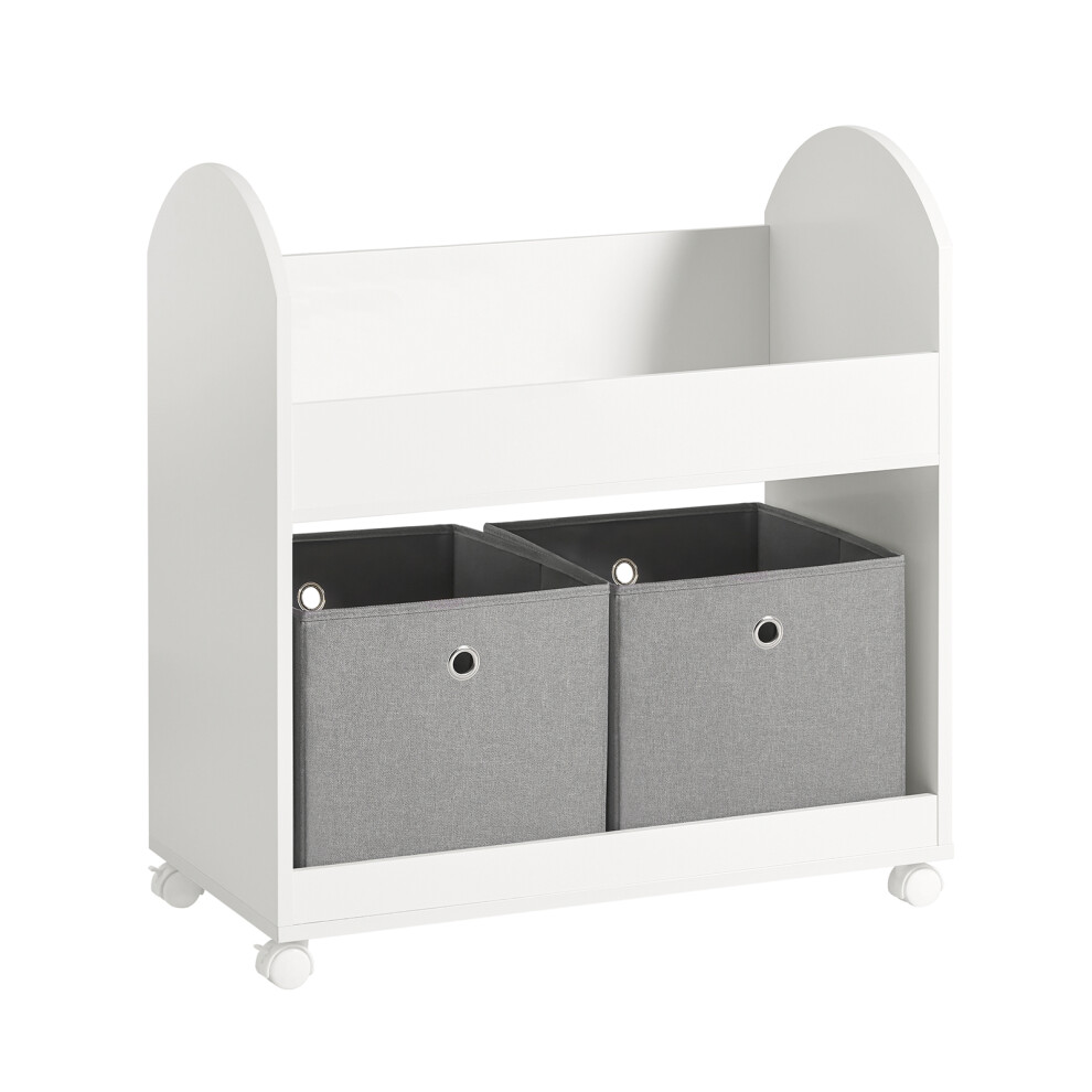 SoBuy Kids Bookcase 2 Drawers 70x40x78cm White-image-OPC-PHXBX6N-NEW