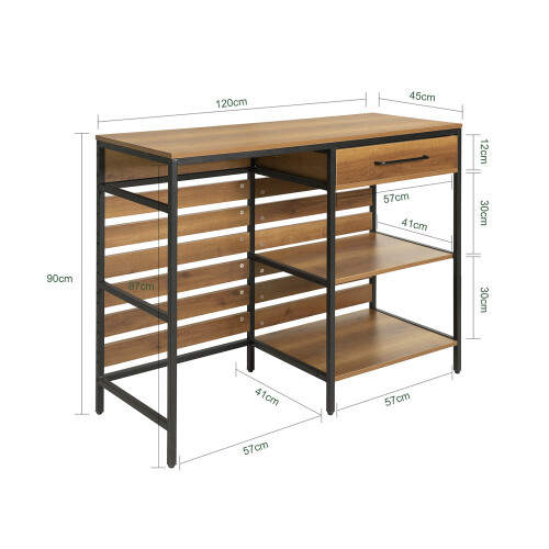 SoBuy νησί κουζίνας FSB71-PF καστανό, 120x45x90cm 2