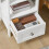 SoBuy White 3-Shelf Bedside Table with Drawer 7