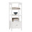 SoBuy White 3-Shelf Bedside Table with Drawer 1