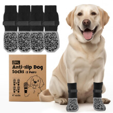 PICK FOR LIFE Dog Socks Paws Stop Licking 2 Pairs Dog Shoes with Grippers Anti-Slip Dog Boots Prevent from Licking Paws for Senior Dogs on Hardwood