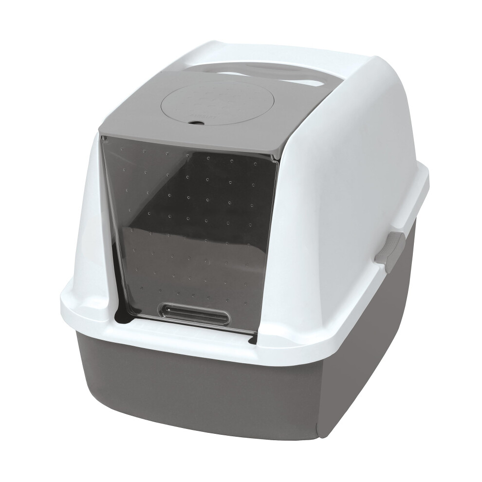 Photos - Cat Litter Box / Tray Catit Large Hooded Grey Litter Box with Airsift Filter System 50702 