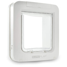 Sure Petcare SureFlap Microchip Pet Door for Cats & Small Dogs with Curfew Timer, Compatible with RFID Collar Tags and Microchips, 1-Button Control,