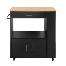 SoBuy Carrello da Cucina Legno con Cassetto e Armadietto