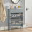 SoBuy Shoe Cabinet Storage Unit 80x25x108cm Grey 9