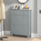 SoBuy Shoe Cabinet Storage Unit 80x25x108cm Grey 11