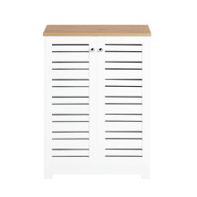 SoBuy White 2-Door Bathroom Storage Cabinet