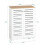 SoBuy Ντουλάπι Μπάνιου BZR41-W Λευκό 60x30x82cm 3