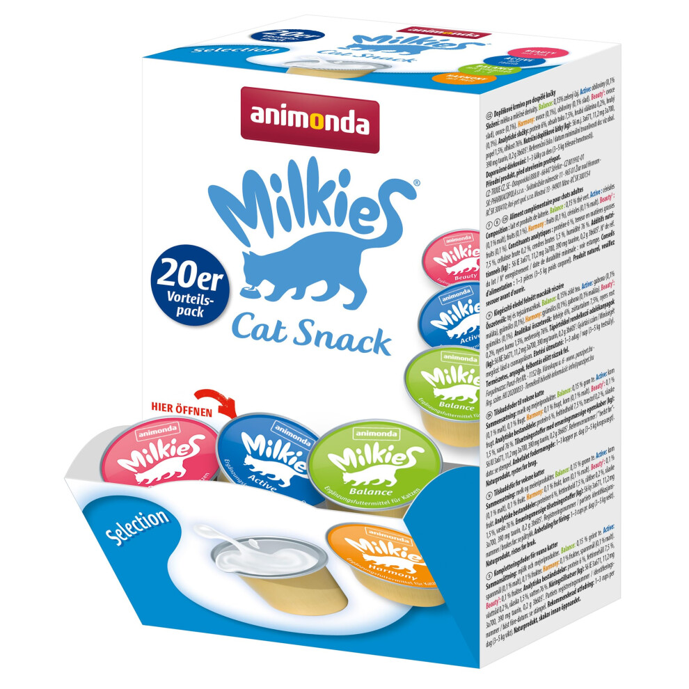 Animonda Milkies Power, Cat Milk Portions, Selection, 20 Cups At 15G