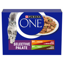 Purina ONE Adult Wet Cat Food Selective Palate - 8x85g, Pack of 5