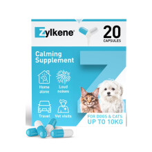 Zylkene Calming Supplements for Cats & Dogs up to 10kg 75mg | Helps Ease Pet Anxiety | Helps Pets cope with Short-Term challenging situations | Easily