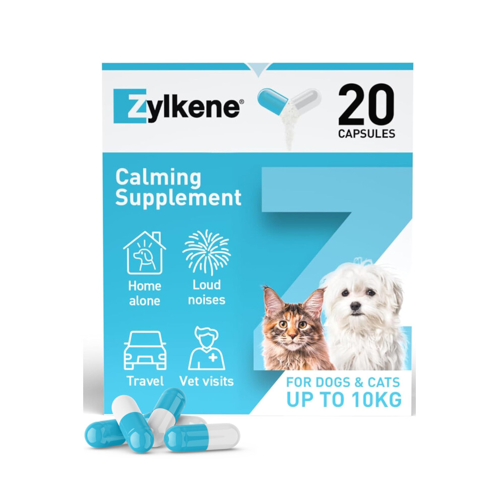 New Zylkene Calming Supplements For Cats & Dogs Up To 10Kg 75Mg | Helps Ease Pet Anxiety | Helps Pets Cope With Short-Term Challenging Situations | Easily 3.61E+12