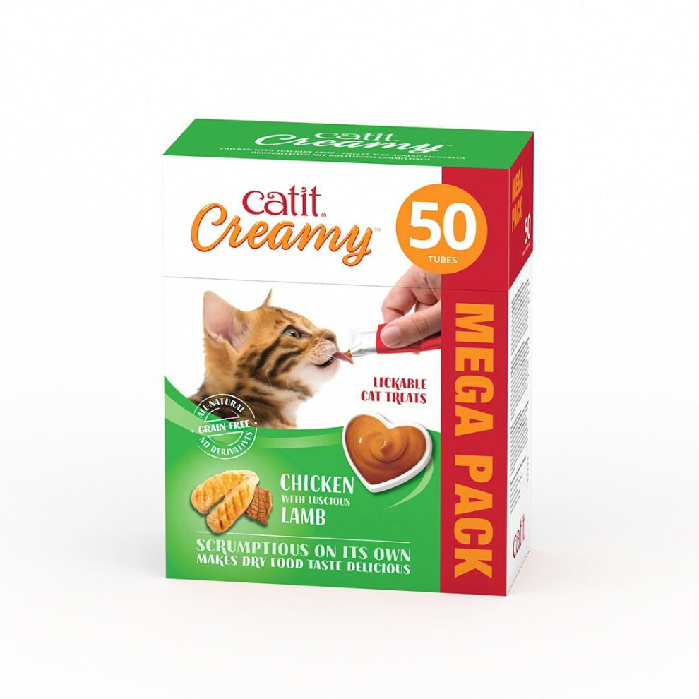Catit Creamy Chicken & Lamb Lickable Cat Treats 50 Pack-image-OPC-PHXBZKS-NEW