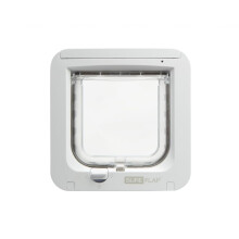 Sure Petcare SureFlap Microchip Cat Flap, RFID Collar Tags and Microchip Compatible, One-Button Control, Install in Doors, Windows and Walls, White, 4