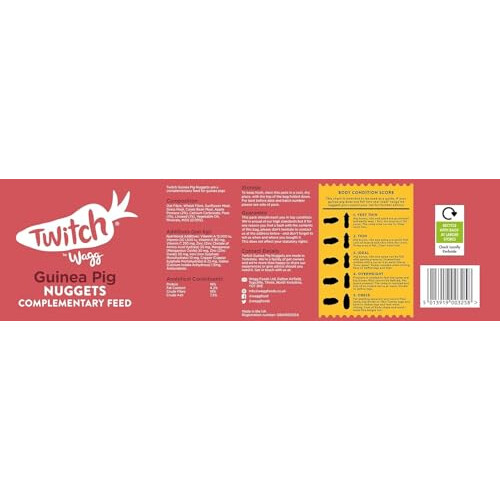 Wagg Wagg Twitch Guinea Pig Food 10kg - Complementary Feed Nuggets 2