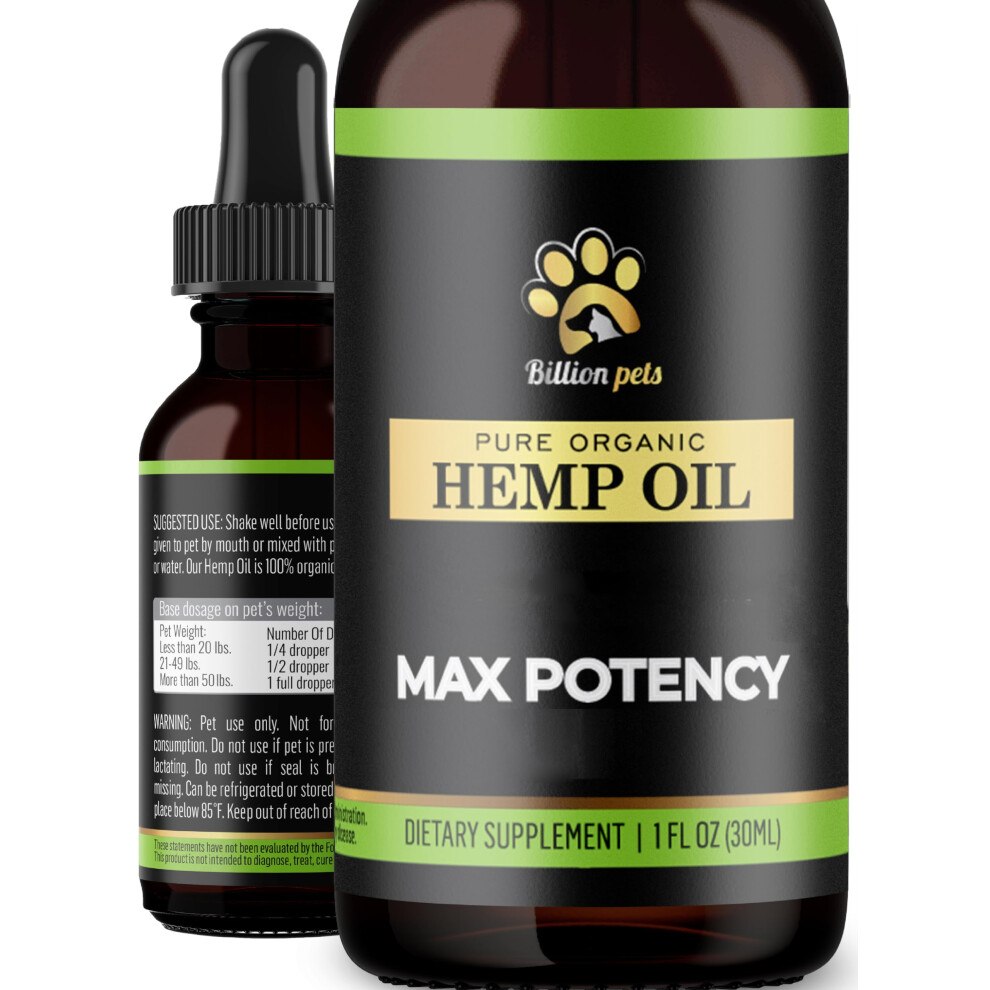Billion Pets - Hemp Oil for Dogs Cats UK made - Calming Dogs Treats - Hip and Joint Support (1 Pack)-image-OPC-PHXC28N-NEW