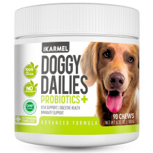 iKARMEL Doggy Dailies Probiotics for Dogs | Canine Supplements for Digestive and Immunity Support | Skin Health and Itch Relief | Vitamin Treats for
