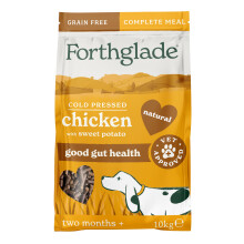 Forthglade Dry Dog Food, Cold Pressed, (10kg Resealable Bag), Chicken with Vegetables, Hypoallergenic Dog Food, Grain Free, Complete Natural Puppy,