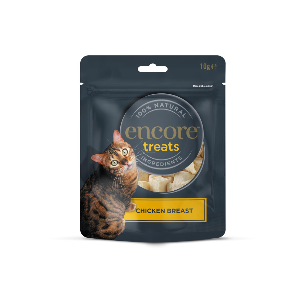Encore 100% Natural Chicken Breast Cat Treats, Freeze Dried, Grain Free Healthy Cat Snacks 12x10g-image-OPC-PHXC2KX-NEW