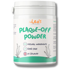 Leo's Plaque Off Powder for Dogs & Cats | 200g | Pet Teeth Cleaning Care & Breath Freshener Dental Products | 100% Natural | No More Dog Toothbrush or