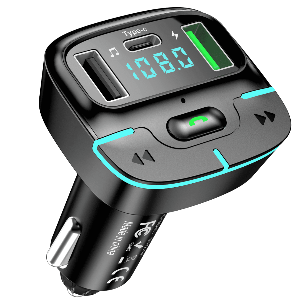Car Mp3 Usb C Car Charger Fm Transmitter 9379360977897