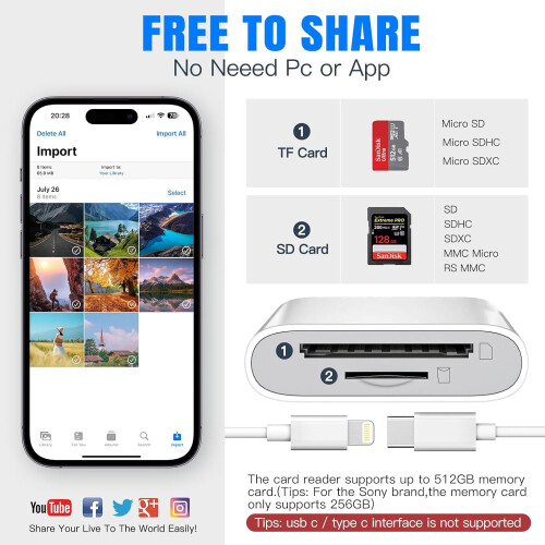 SD card adapter card reader 1