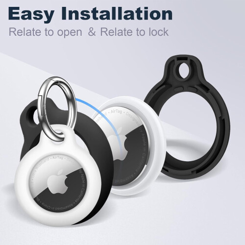 4-pack AirTag cases with keychain AirTag case 1