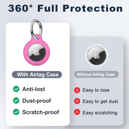 4-pack AirTag cases with keychain AirTag case 2