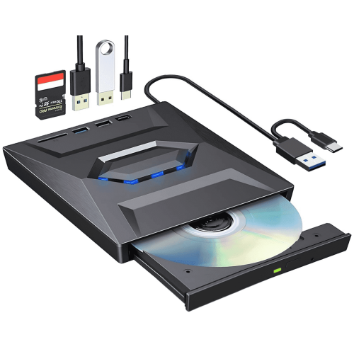 6-in-1 Portable CD/DVD +/-RW Drive DVD Burner