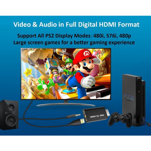 PS2 to HDMI Adapter PS2 to HDTV Converter 2