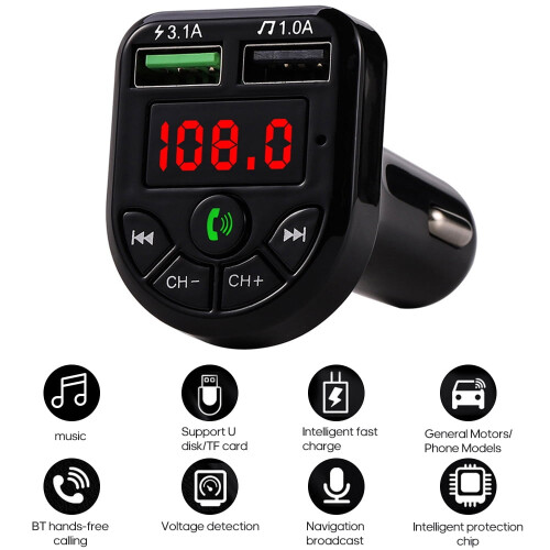 Dual USB adapter FM transmitter