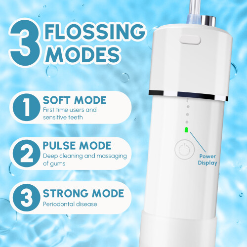 Portable, rechargeable dental flosser oral irrigator 1