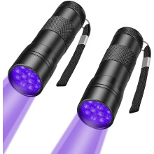 2-pack UV handheld flashlights LED flashlight
